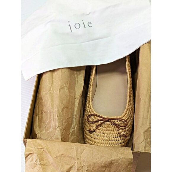Joie Women's Aimee Woven Raffia Ballerina Flats Natural Size 9 (MSRP $228) - Picture 10 of 11